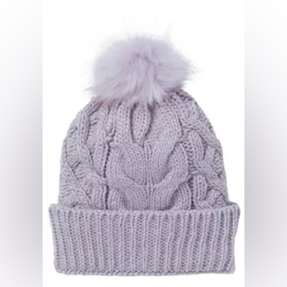 Calia cable knit pom hat